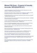 Missed PSI Exam - Property & Casualty Accurate 100&percnt;&lpar;RAATED A&plus;&rpar;