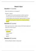 BIOL202 Week 8 Quiz Questions and Answers APU