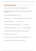 Psychology 40 quiz questions and answers