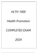 HLTH 1000 HEALTH PROMOTION COMPLETED EXAM 2024&period;