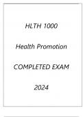 HLTH 1000 HEALTH PROMOTION COMPLETED EXAM 2024