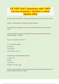 CS 3303 Bundled Exams with Complete Solution &vert; Verified &vert; Guaranteed Success