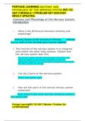 PORTAGE LEARNING ANATOMY AND PHYSIOLOGY OF THE NERVOUS SYSTEM BIO 152 A&P 2 MODULE 1 PROBLEM SET 2023&sol;2024 NEWLY UPDATED&period;