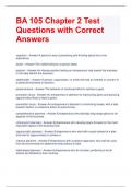 BA 105 Chapter 2 Test Questions with Correct Answers