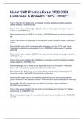 Vivint SHP Practice Exam 2023-2024 Questions & Answers 100&percnt; Correct 
