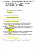 ATI RN COMPREHENSIVE PREDICTOR RETAKE QUESTION AND CORRECT ANSWER 2019 GRADED A&plus;