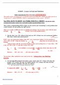 SCD107 Careers in Food and Nutrition Math Comprehension PRACTICE Test ANSWER KEY.