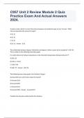 C957 Unit 2 Review Module 2 Quiz Practice Exam And Actual Answers 2024.