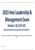 2023 Hesi Leadership Exit Exam V1 & V2 TB Guide (Brand New!!) A++ All Q&As Included!!.