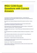 WGU C236 Exam Questions with Correct Answers 
