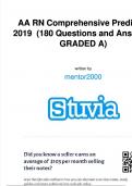 RN ATI COMPREHENSIVE PREDICTOR QUESTIONS AND ANSWERS 2019 180 GRADED A