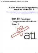  ATI RN Proctored ComprehensivePredictor 2019 Form B