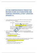 ATI RN COMPREHENSIVE PREDICTOR RETAKE GUIDE 2019 QUESTIONS AND VERIFIED ANSWERS LATEST  UPDATED GRADED A+  1.	A nurse is planning care for a group of clients. Which of the following tasks should the nurse delegate to an assistive personnel?  