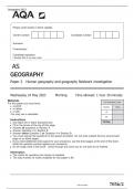 AQA AS Level GEOGRAPHY Paper 2 Question paper June 2023-7036/2