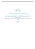 AMERICAN SOCIETY OF RADIOLOGIC TECHNOLOGISTS&lpar;ASRT&rpar; CALIFORNIA SUPERVISOR AND OPERATOR EXAM STUDY 100&percnt; VERIFIED 2023 &vert; RATED A&plus;