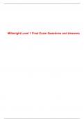 Millwright Level 1 Final Exam Questions and Answers