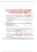 ATI PN COMPREHENSIVE PREDICTOR 2020 REAL EXAM QUESTIONS AND ANSWERS &sol; PN ATI COMPREENSIVE PREDICTOR 2020 