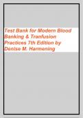 Test bank for Modern Blood Banking and Transfusion Practices 7th Edition by Denise M. Harmening