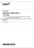 AQA A Level ENGLISH LITERATURE A Paper 2B Mark scheme June 2023-7712/2B
