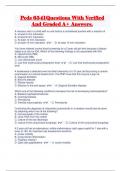  Peds 6541Questions With Verified And Graded A&plus; Answers&period;
