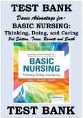 Test Bank Davis Advantage for Basic Nursing:  Thinking, Doing, and Caring 3rd Edition Treas, Barnett and Smith |Newest Update (2024) All Chapters 1-41 Exam Elaborations Questions and Answer Key Feedback