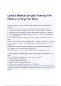 Test Bank For Lewis's Medical Surgical Nursing in Canada 11th Edition Questions & Complete Answers (A+ GRADED 100% VERIFIED)
