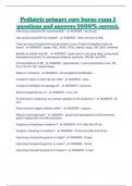 Pediatric primary care burns exam 1 questions and answers 1000&percnt; correct&period; 