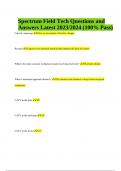 Spectrum Field Tech Questions and Answers Latest Update 2024 &lpar;100&percnt; Verified&rpar;