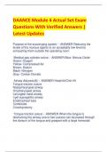DAANCE Module 4 Actual Set Exam Questions With Verified Answers | Latest Updates