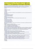Texas Commission on Fire Protection Fire Fighter I&sol;II Chapters 1-5 Test Questions and Answers 2024  &lpar;Verified&rpar;