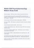 Walden 6630 Psychopharmacology Midterm Study Guide Latest Study Guide 2024 &lpar;A&plus; GRADED 100&percnt; VERIFIED&rpar;