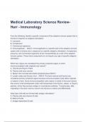 Test Bank for Immunology and Serology in Laboratory Medicine 7th Edition by Turgeon Latest Update Quuestions and Answers &lpar;A&plus; GRADED 100&percnt; VERIFIED&rpar;