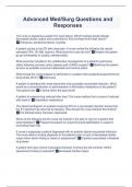 Advanced Med&sol;Surg Questions and Responses 