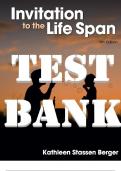 Invitation to the Life Span 5th Edition by Kathleen Stassen Berger Test Bank