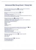 Advanced Med Surg Exam 1 Study Set 