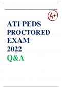New File Update&colon; ATI peds proctored exam questions and answers&vert; ATI peds proctored exam with NGN questions and answers 