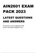 ADL2601 EXAM PACK 2024LATEST QUESTIONS AND ANSWERS