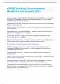 CBEST Reading Comprehension Questions and answers 2023