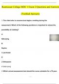 Rasmussen College MDC 1 Exam 2 STUDY BUNDLE PACK SOLUTION &lpar;Verified&rpar;