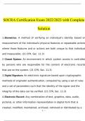 SOCRA Certification Exam 2022/2023 with Complete Solution