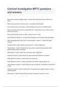 Criminal Investigation MPTC questions and answers