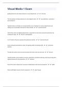 Visual Media 1 Exam&vert;134 Questions with 100&percnt; Correct Answers &vert; Updated &vert; Guaranteed A&plus;