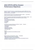 2024 OPOTA &lpar;SPOs&rpar; Student Performance Objectives Questions and Answers 100&percnt; correct