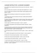 LICENSE INSTRUCTOR &sol; LICSENSE EXAMINER