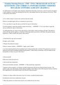 Trauma Nursing Process - TNP - TNCC 9th Ed EXAM ACTUAL  QUESTIONS AND CORRECT ANSWERS EXPERT VERIFIED  DETAILED ANSWERS&vert; ALREADY GRADED A