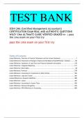 2024 CMA &lpar;Certified Management Accountant&rpar; CERTIFICATION EXAM REAL AND AUTHENTIC QUESTIONS WILEY CMA ULTIMATE GUIDE VERIFIED GRADED A&plus; &vert; pass the cma exam on your first try