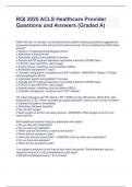 RQI 2025 ACLS Healthcare Provider Questions and Answers &lpar;Graded A&rpar;