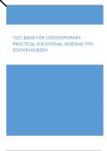 Test Bank for Contemporary Practical Vocational Nursing 9th Edition Kurzen