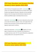 CPO Exam Questions and Answers (Verified Answers) Latest Update 2023-2024