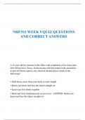 NRP 511 WEEK 5 QUIZ QUESTIONS  AND CORRECT ANSWERS